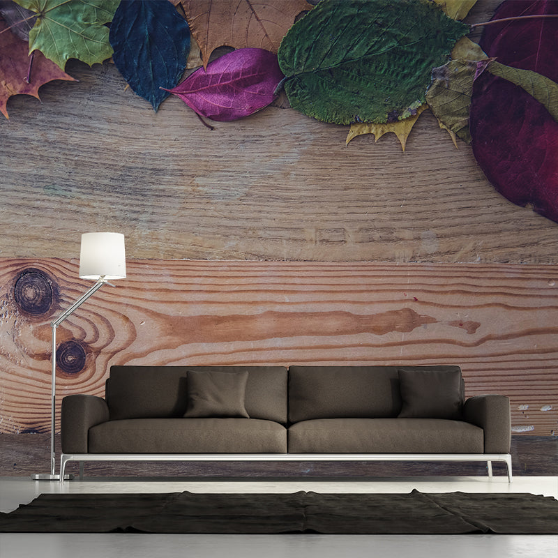 Wallpaper Photography Stain Resistant Mural Wood Texture Sleeping Room Wall Mural