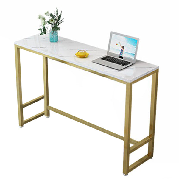Modern Bar Dining Table Rectangle Bar Table with Trestle Base