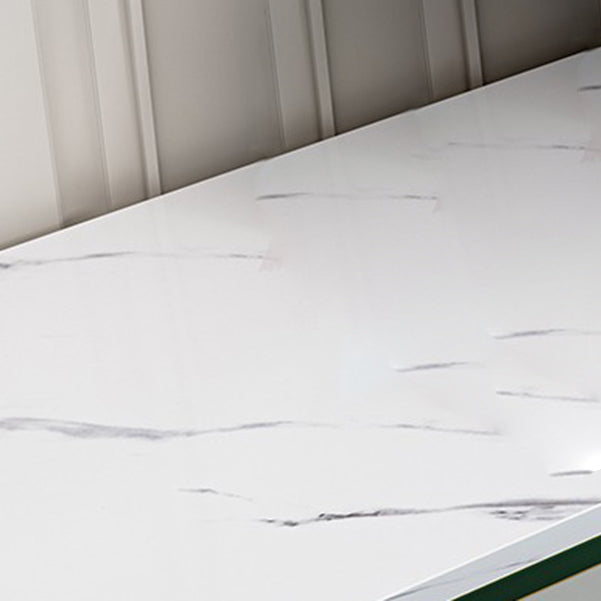 Modern Bar Dining Table Rectangle Bar Table with Trestle Base