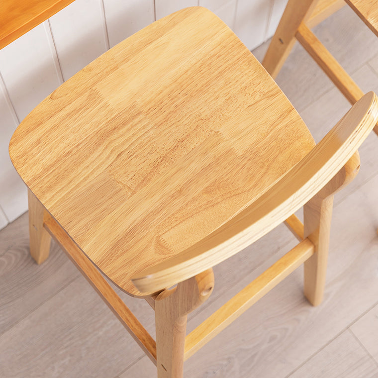 Scandinavian Matte Finish Upholstered Counter Height Stool Home Solid Wood Bar Stool