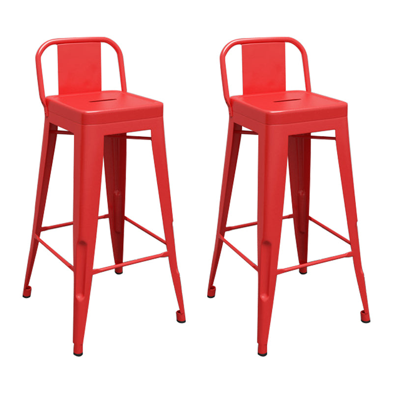 Industrial Footrest Iron Bar Stool Matte Finish Restaurant Stool