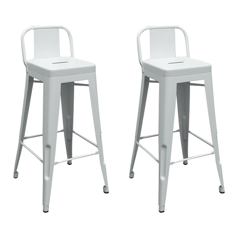 Industrial Footrest Iron Bar Stool Matte Finish Restaurant Stool