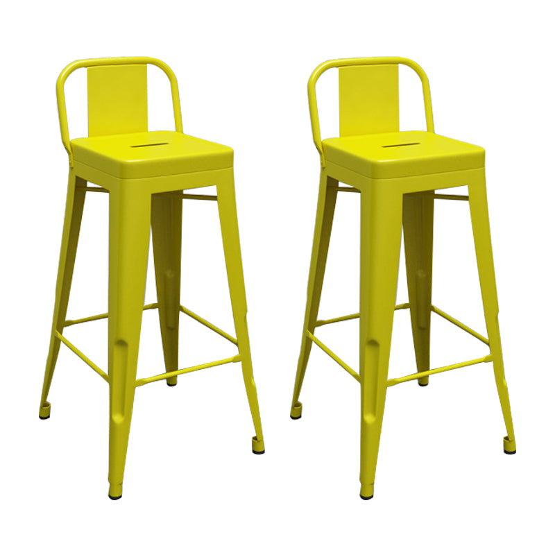 Industrial Footrest Iron Bar Stool Matte Finish Restaurant Stool