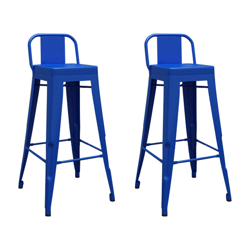 Industrial Footrest Iron Bar Stool Matte Finish Restaurant Stool