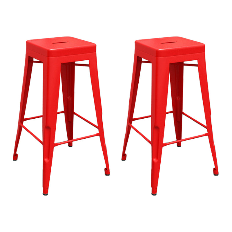 Industrial Stackable Iron Bar Stool Matte Finish 30-inch Home Stool
