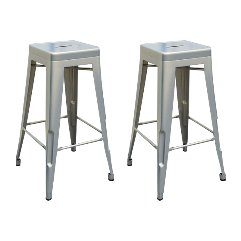 Industrial Stackable Iron Bar Stool Matte Finish 30-inch Home Stool