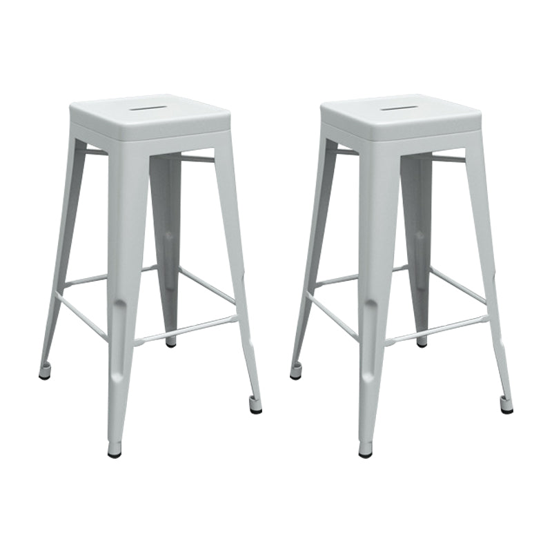 Industrial Stackable Iron Bar Stool Matte Finish 30-inch Home Stool