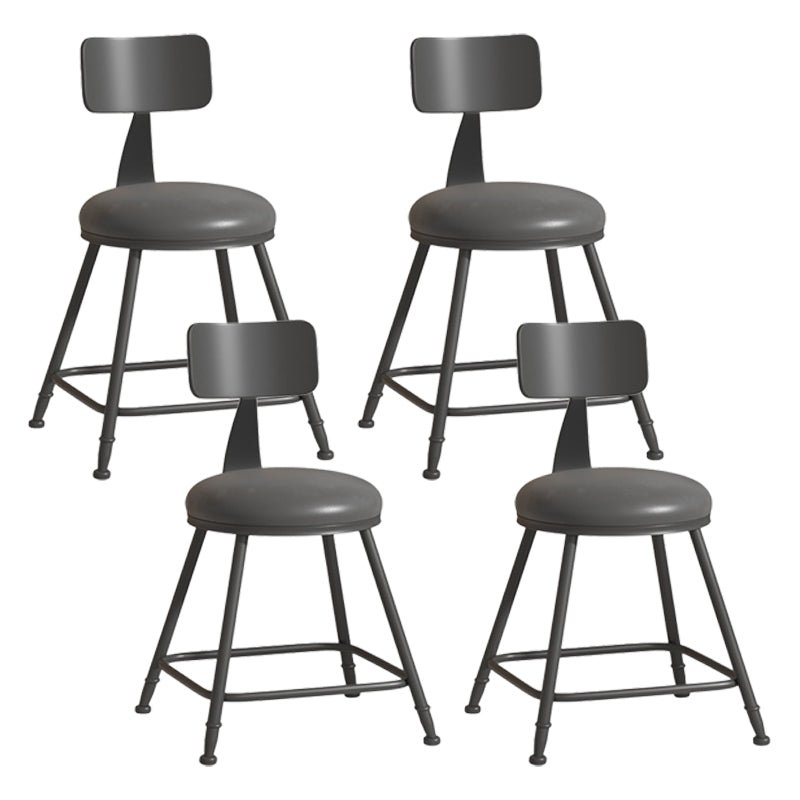 Industrial Coffee Shop Footrest Stool Matte Finish Iron Bar Stool