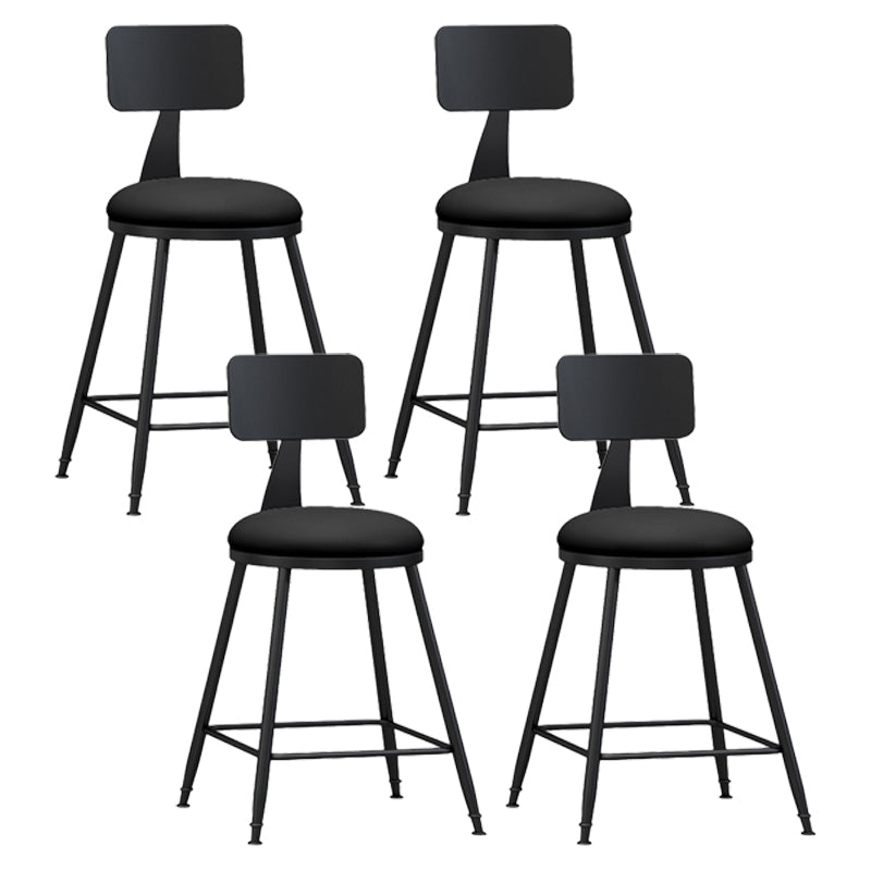 Industrial Coffee Shop Footrest Stool Matte Finish Iron Bar Stool