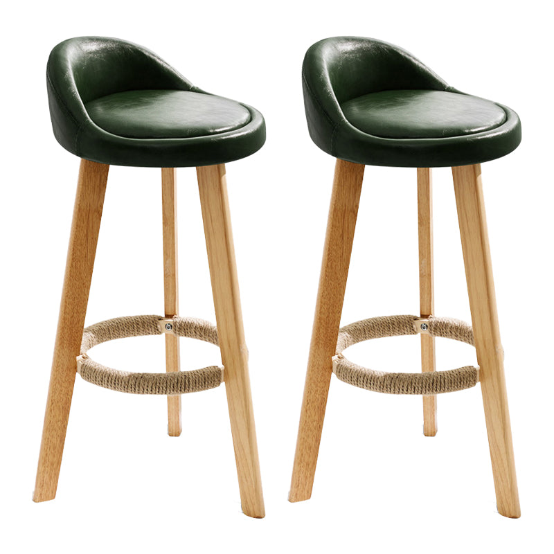 Scandinavian Milk Tea Shop Footrest Stool Matte Finish Upholstered Bar Stools