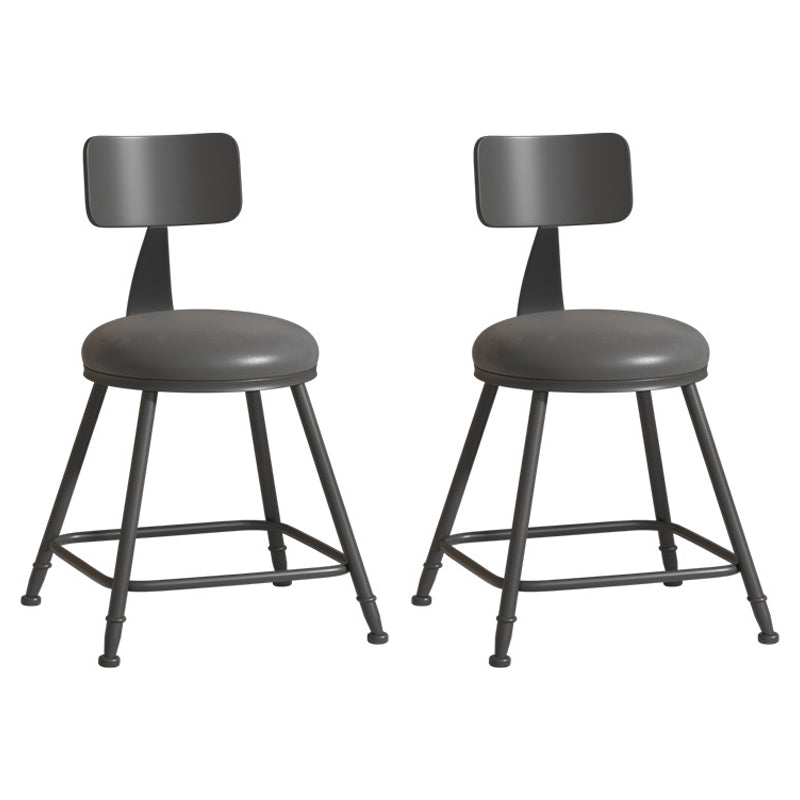 Industrial Footrest Bristol Stool Matte Finish Iron Bar Stool