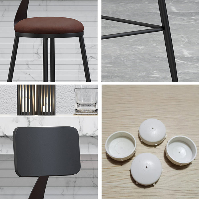 Industrial Footrest Bristol Stool Matte Finish Iron Bar Stool