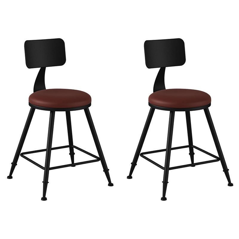 Industrial Footrest Bristol Stool Matte Finish Iron Bar Stool