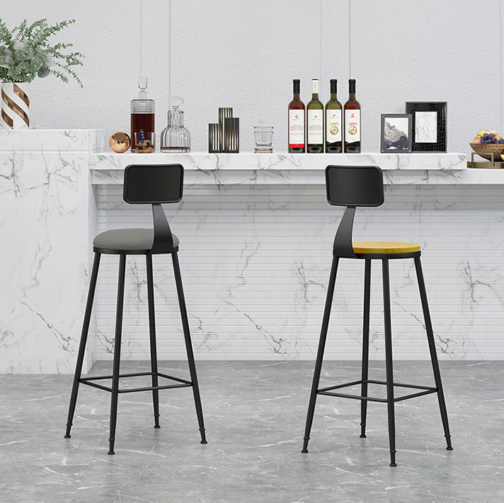Industrial Footrest Bristol Stool Matte Finish Iron Bar Stool