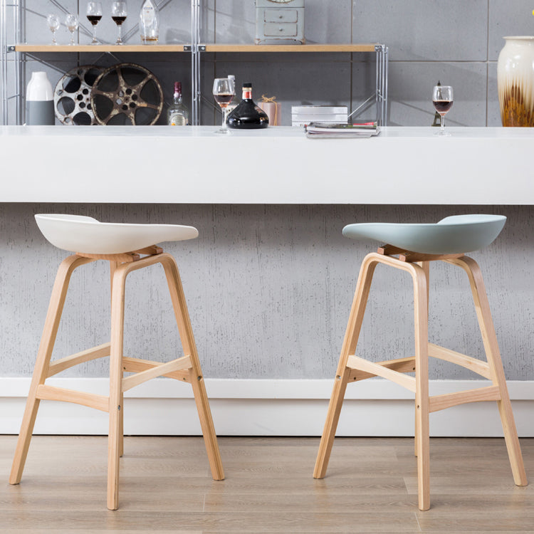 Scandinavian Footrest Milk Tea Shop Stool Matte Finish Plastic Barstool