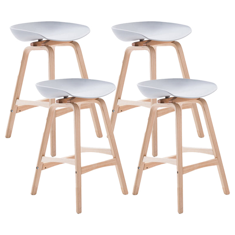 Scandinavian Footrest Milk Tea Shop Stool Matte Finish Plastic Barstool