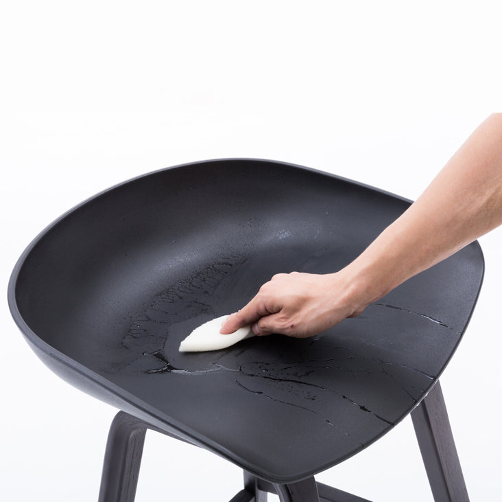 Scandinavian Footrest Milk Tea Shop Stool Matte Finish Plastic Barstool