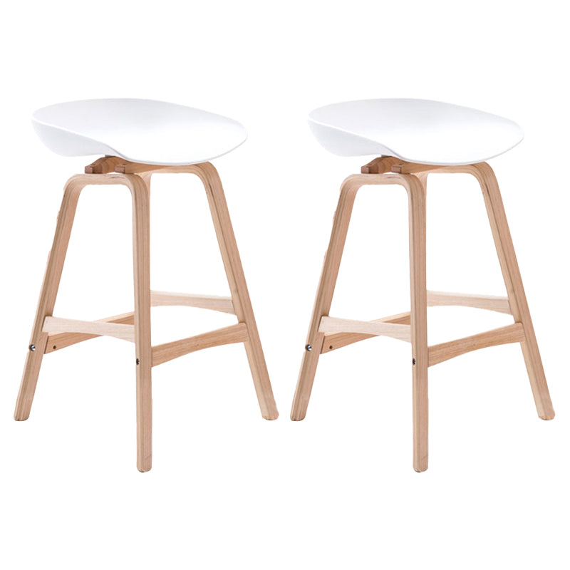 Scandinavian Footrest Milk Tea Shop Stool Matte Finish Plastic Barstool