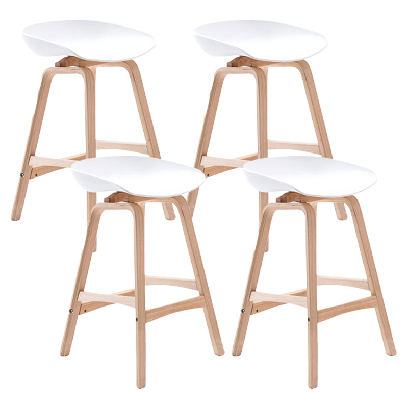 Scandinavian Footrest Milk Tea Shop Stool Matte Finish Plastic Barstool