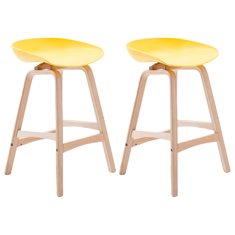 Scandinavian Footrest Milk Tea Shop Stool Matte Finish Plastic Barstool