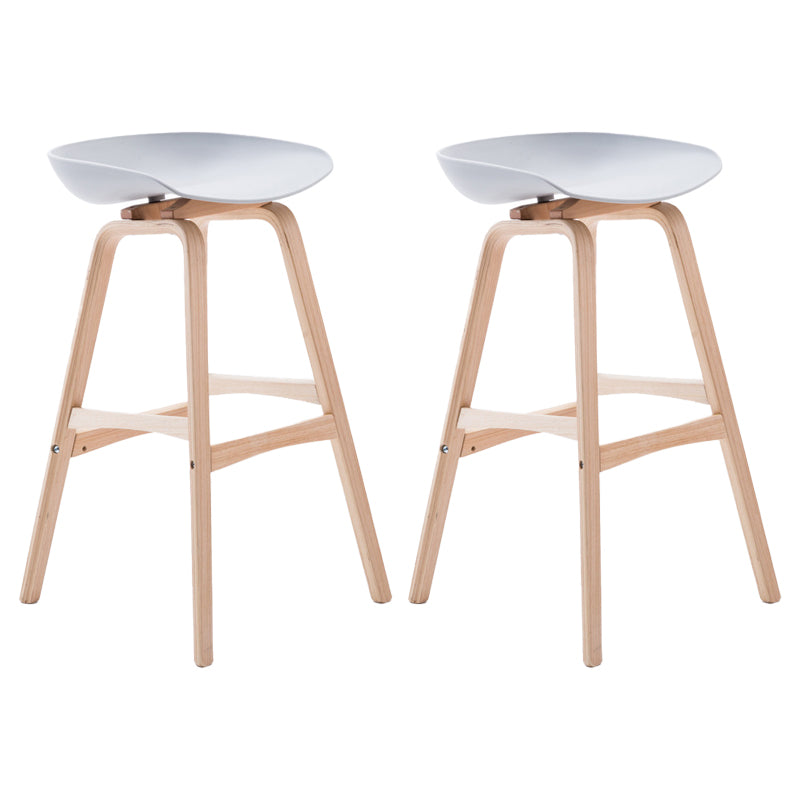 Scandinavian Footrest Milk Tea Shop Stool Matte Finish Plastic Barstool