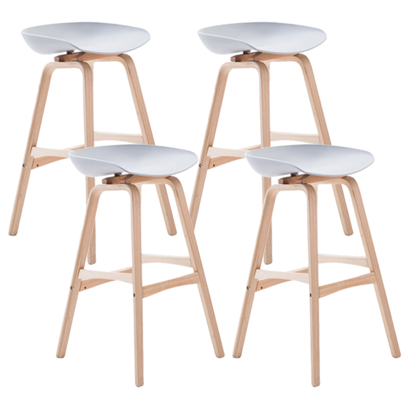 Scandinavian Footrest Milk Tea Shop Stool Matte Finish Plastic Barstool