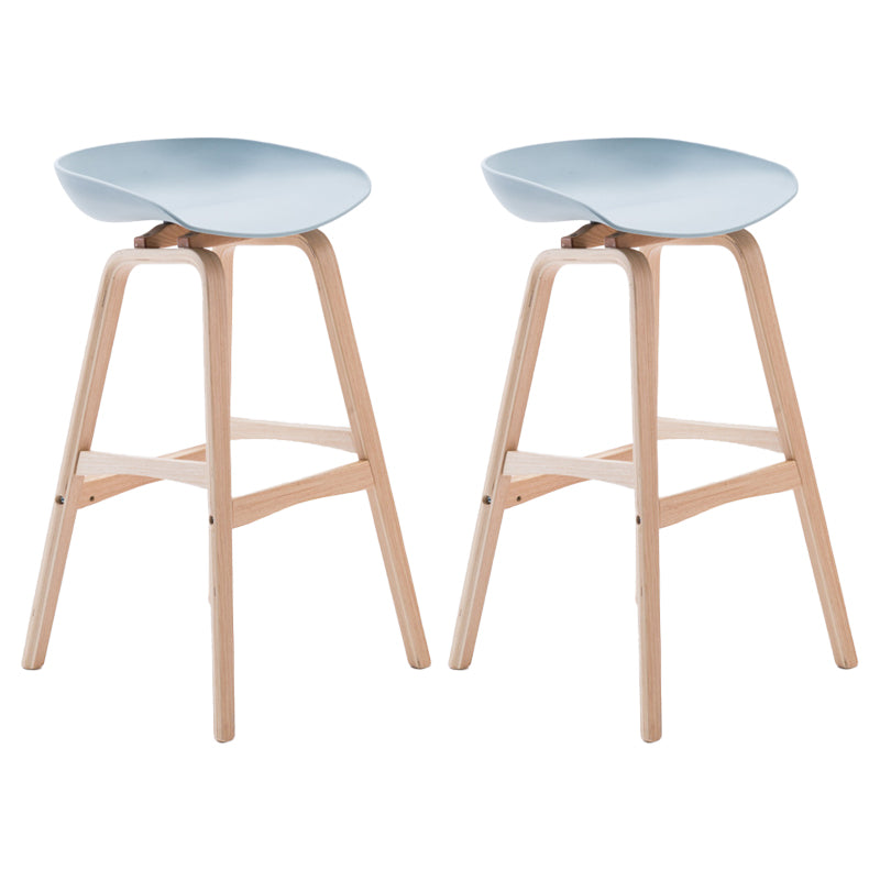 Scandinavian Footrest Milk Tea Shop Stool Matte Finish Plastic Barstool
