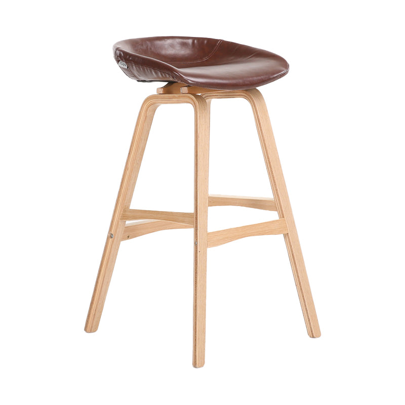 Scandinavian Footrest Milk Tea Shop Stool Matte Finish Plastic Barstool