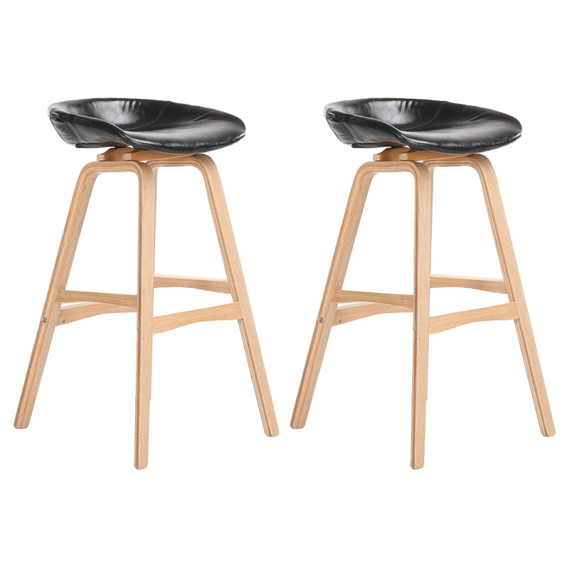Scandinavian Footrest Milk Tea Shop Stool Matte Finish Plastic Barstool