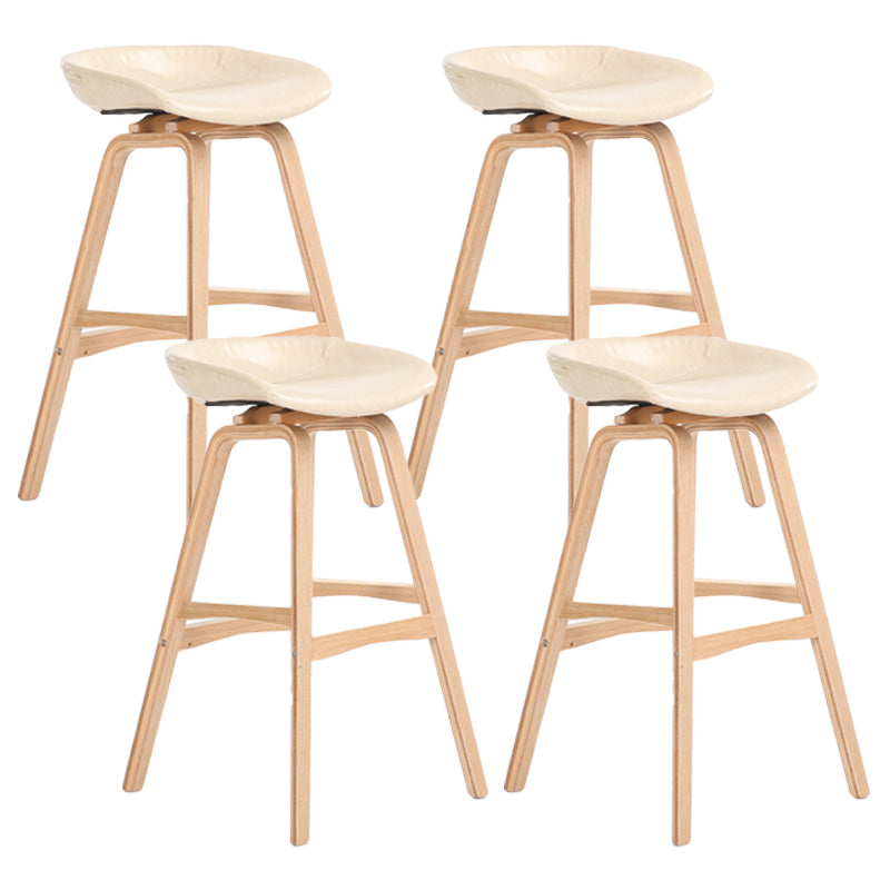 Scandinavian Footrest Milk Tea Shop Stool Matte Finish Plastic Barstool