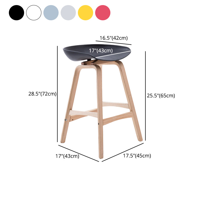 Scandinavian Footrest Milk Tea Shop Stool Matte Finish Plastic Barstool