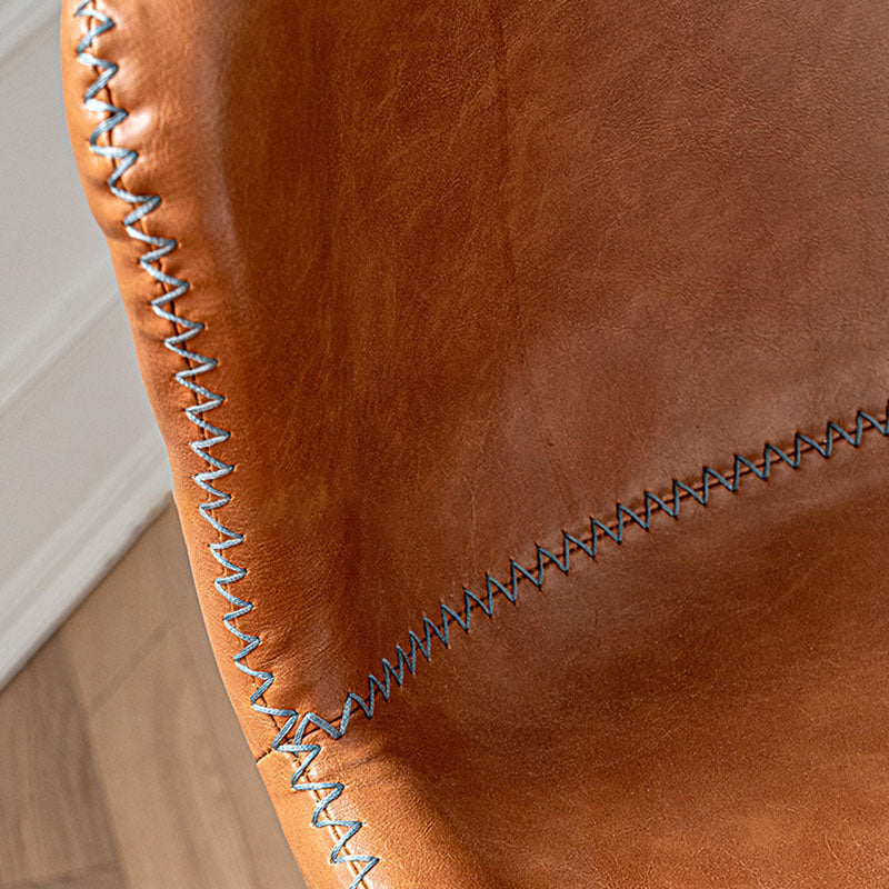 Scandinavian Footrest Living Room Stool Matte Finish PU Leather Barstool