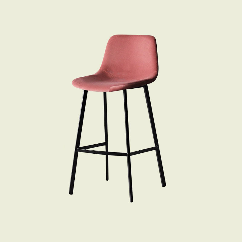 Scandinavian Footrest Living Room Stool Matte Finish PU Leather Barstool