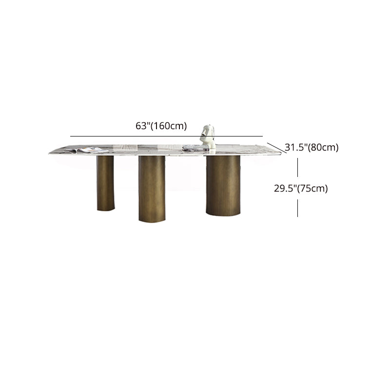Glam 1/4/5 Pieces Dining Set Oval Sintered Stone Dining Table Set for Dining Areas