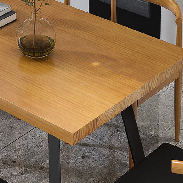 Industrial 1/2/7 Pieces Dining Set Solid Wood Dining Table for Home Use