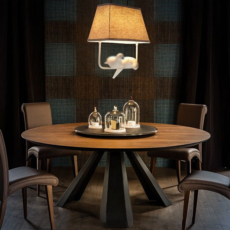 Modern Wood Top Dining Room Collection Round Pedestal Convertible Dining Table