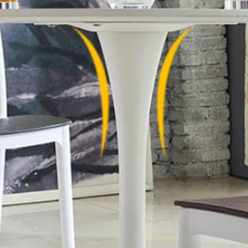 Modern Round Top Dinette Table Metal Base Dining Table for Restaurant