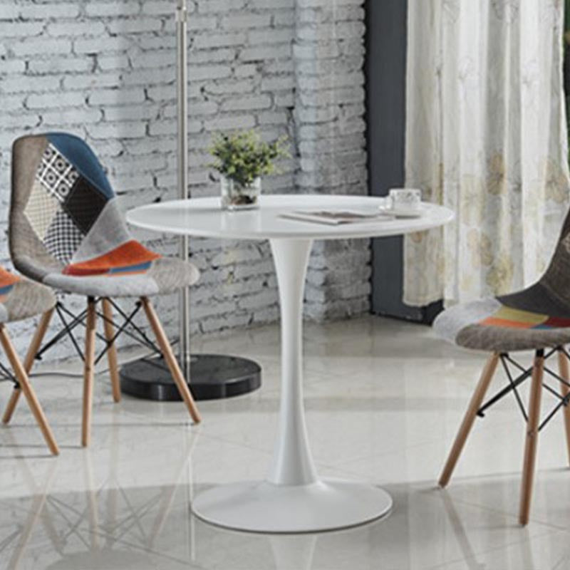 Modern Round Top Dinette Table Metal Base Dining Table for Restaurant