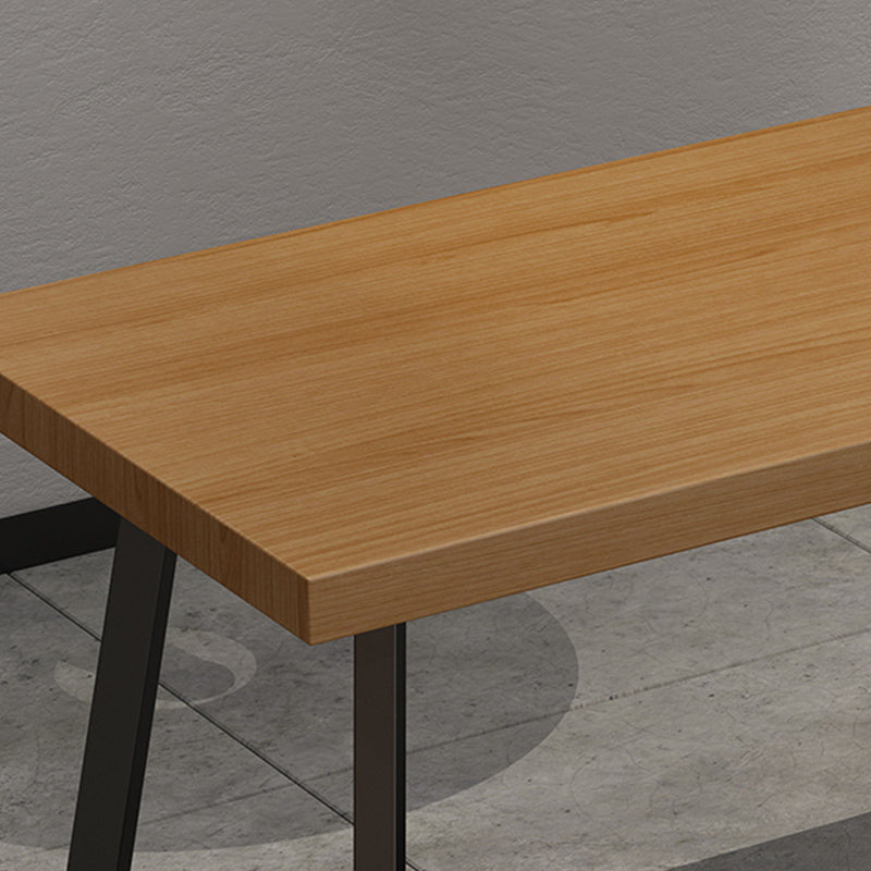 Industrial Wooden Dining Table Double Pedestal Dining Table for Restaurant