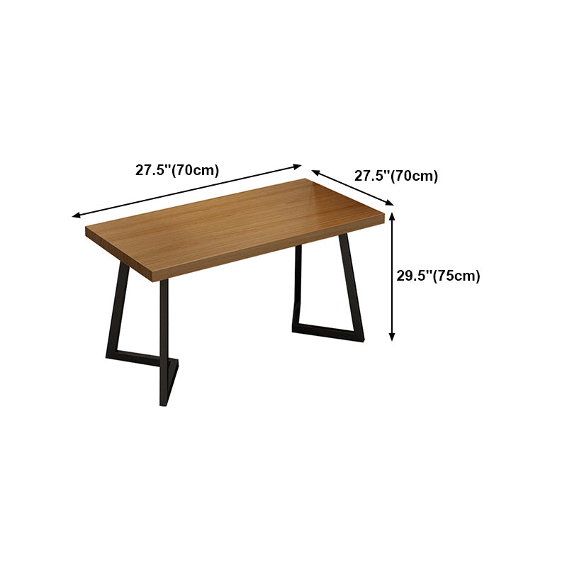 Industrial Wooden Dining Table Double Pedestal Dining Table for Restaurant