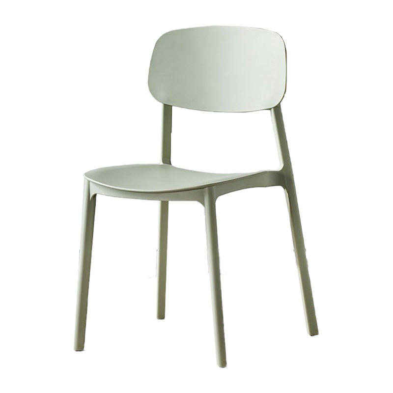 Scandinavian Plastic Patio Dining Side Chair Open Back Stacking Side Chair