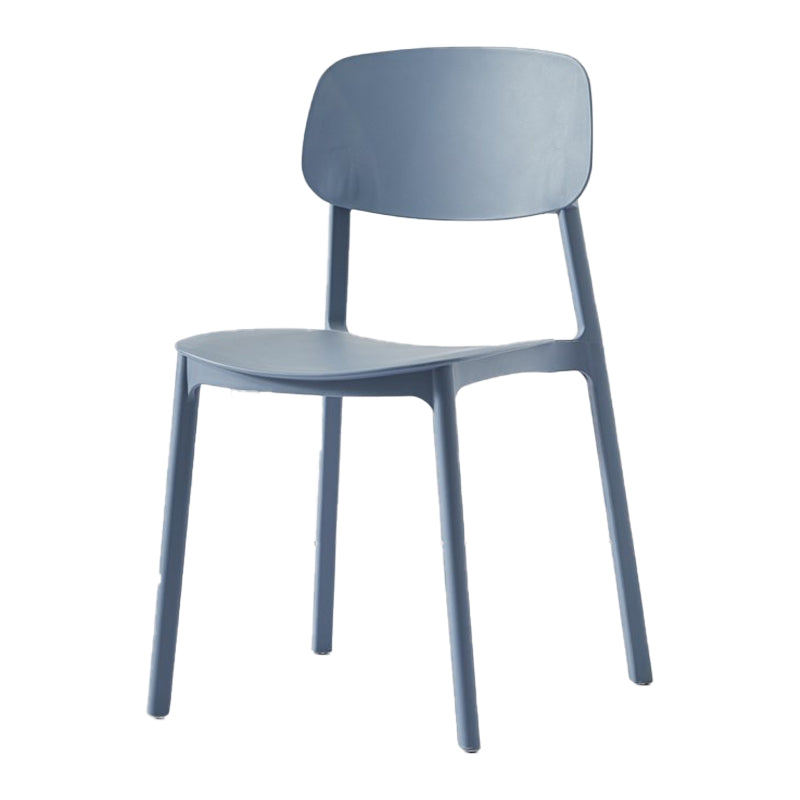 Scandinavian Plastic Patio Dining Side Chair Open Back Stacking Side Chair