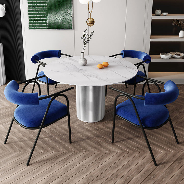 Modern 1/5 Pieces Dining Set Round Stone Dining Table for Dining Room