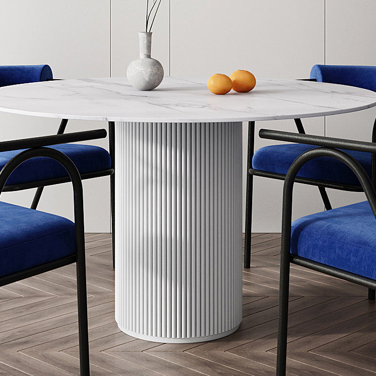 Modern 1/5 Pieces Dining Set Round Stone Dining Table for Dining Room