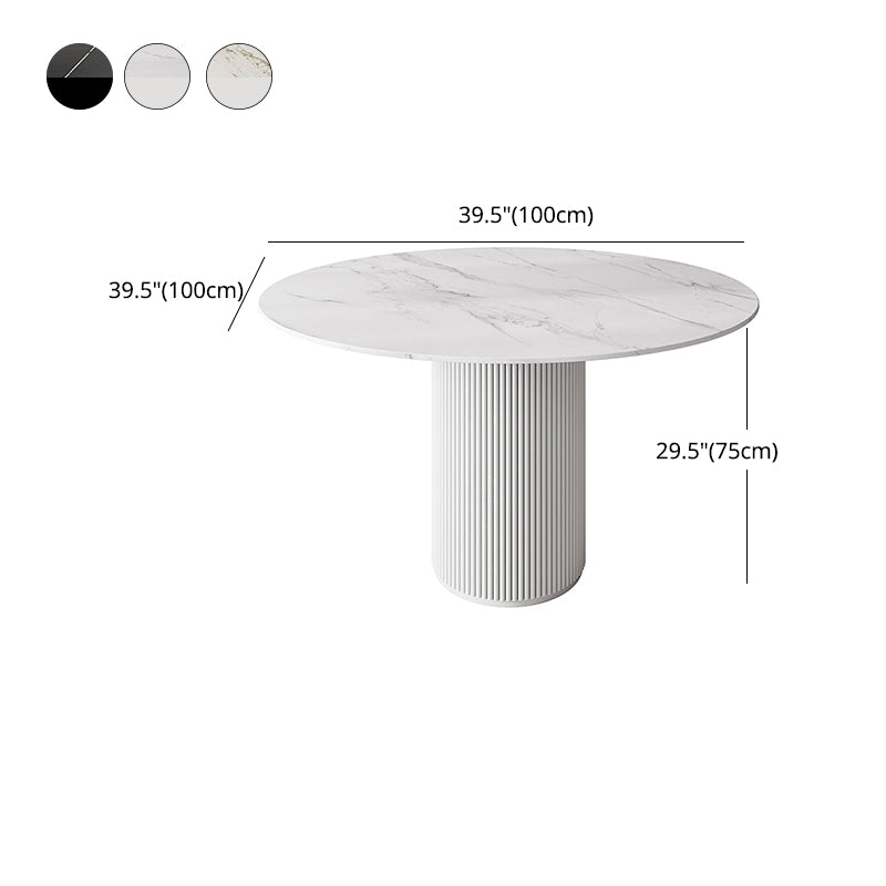 Modern 1/5 Pieces Dining Set Round Stone Dining Table for Dining Room