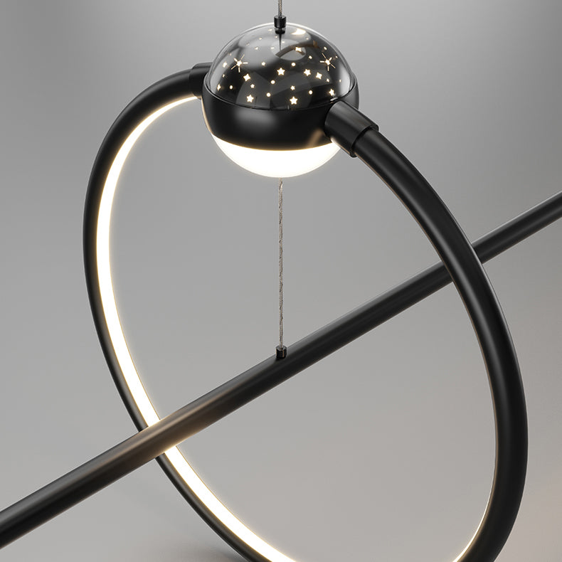 Contemporary Style Linear Island Lights Metal 5 Light Island Pendant Lights