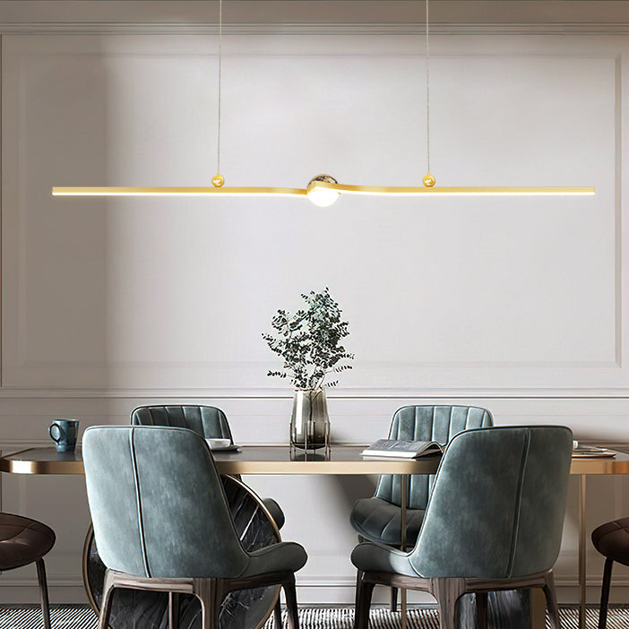 Contemporary Style Linear Island Lights Metal 5 Light Island Pendant Lights