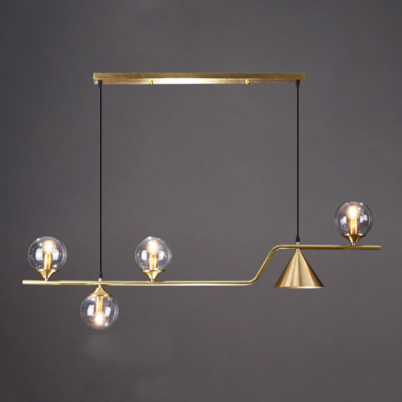 Contemporary Style Spherical Island Lighting Ideas Glass Island Lights