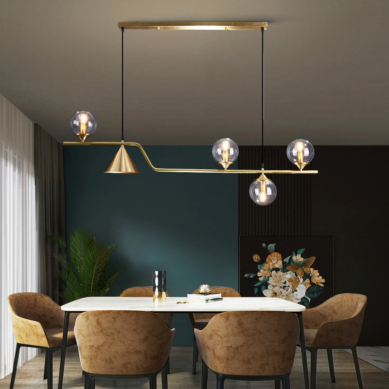 Contemporary Style Spherical Island Lighting Ideas Glass Island Lights