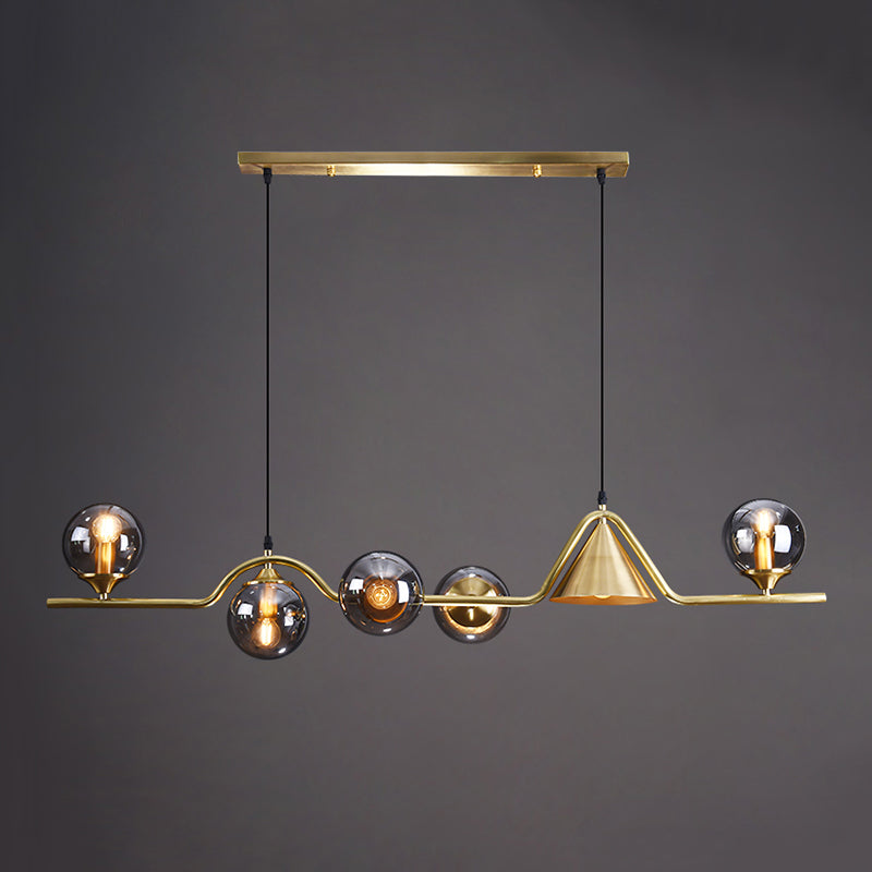 Contemporary Style Spherical Island Lighting Ideas Glass Island Lights